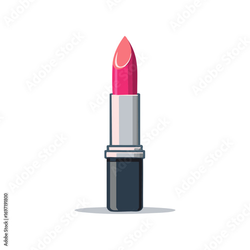 Pink Lipstick Illustration for Beauty and Cosmetics Products or Fashion Designs Makeup Isolated