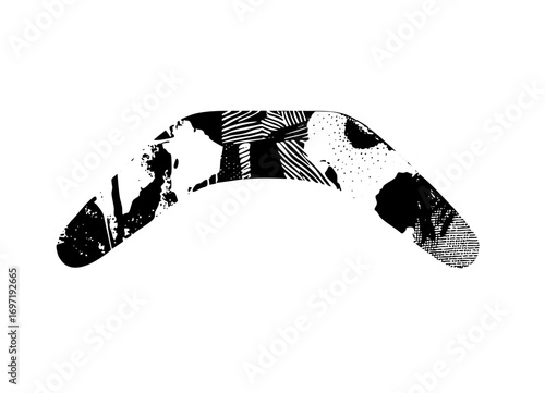 Vector Abstract boomerang with dynamic .