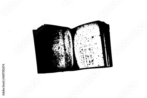 Vector Open book with textured pages