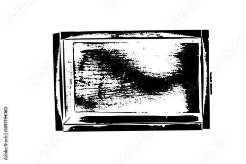 Vector Abstract television screen with distorted .