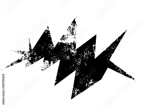 Vector Abstract jagged shapes create a dynamic distressed .