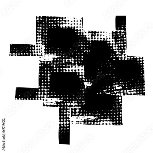 Vector Abstract geometric blocks create a fragmented modern .