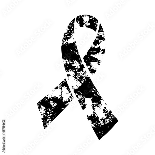 Vector Distressed ribbon awareness symbol .