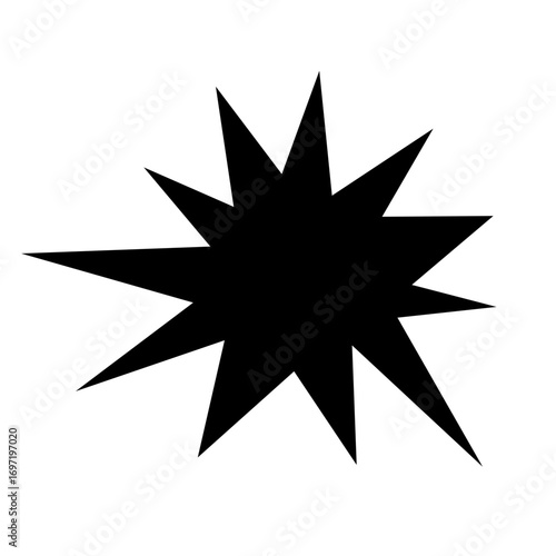 Explosion shape. starburst, comic cartoon shape design element vector illustration