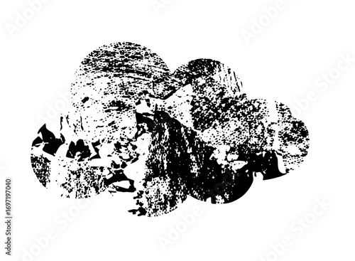 Vector Abstract floral arrangement with textured shapes