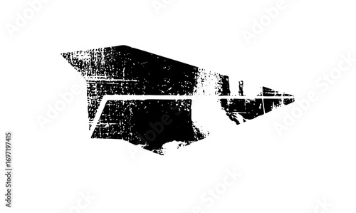 Vector Abstract arrowhead with distressed texture.