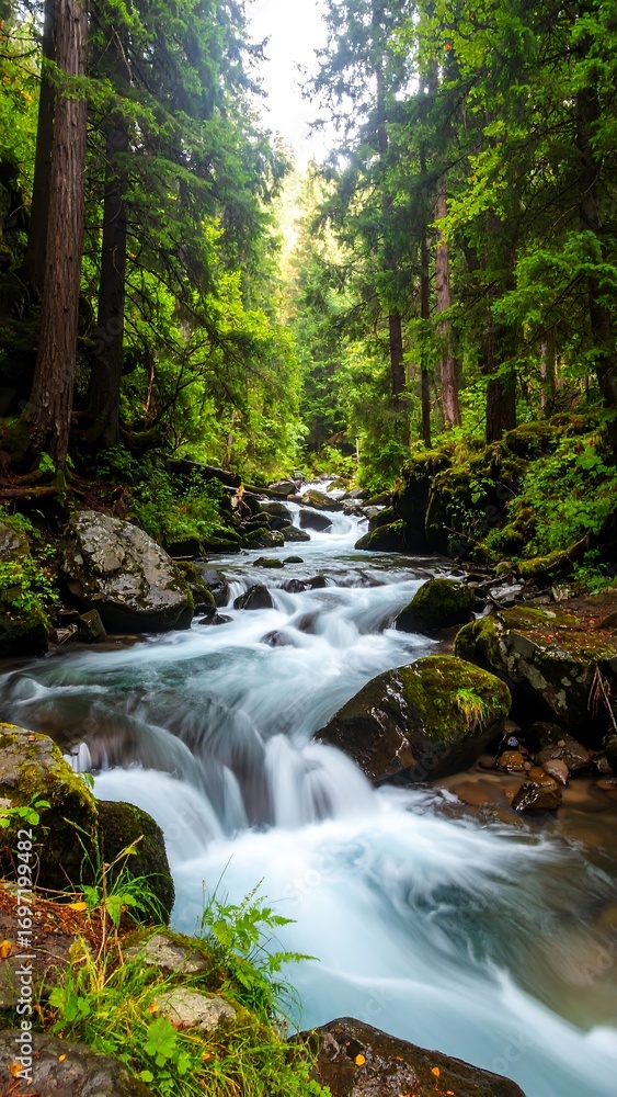 Obraz premium Tranquil mountain stream