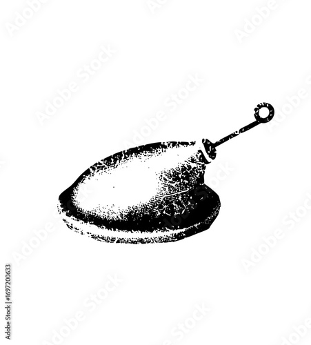 Vector Vintage frying pan with handle