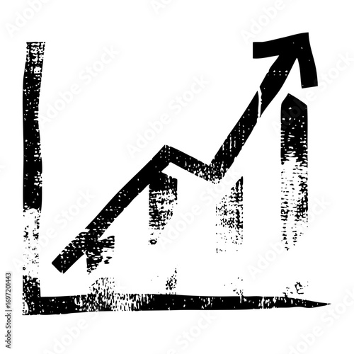 Vector Growth chart with upward trend .