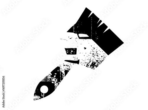 Vector Abstract ship with distressed texture.
