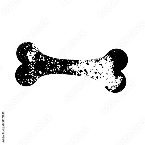 Vector Distressed bone with a grunge texture.