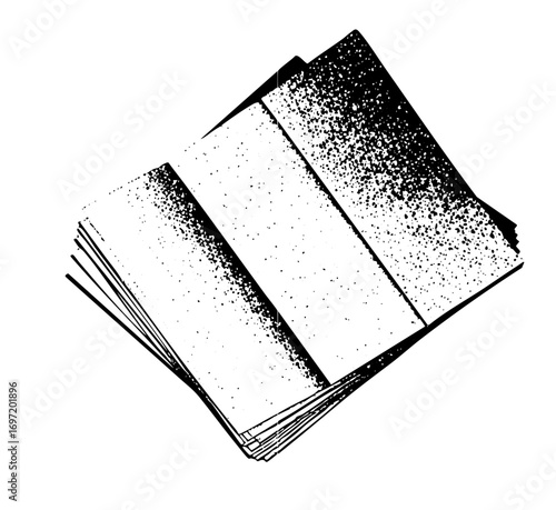 Vector Open book with textured pages