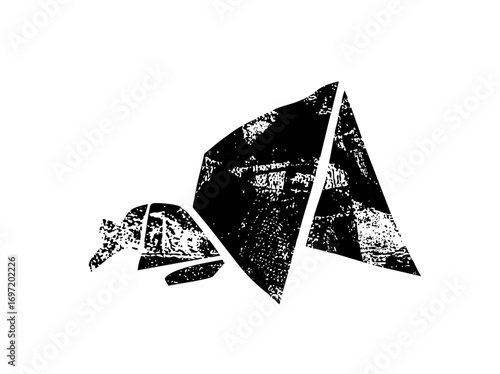 Vector Abstract geometric shapes create a dynamic fragmented composition.