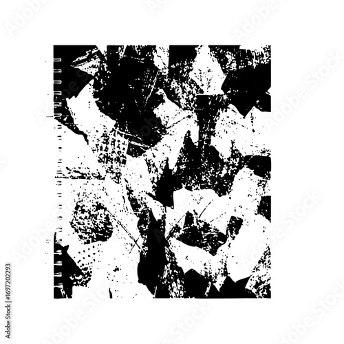 Vector Abstract fractured portrait with dynamic shapes.