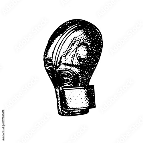 Vector Detailed of a vintage boxing glove.