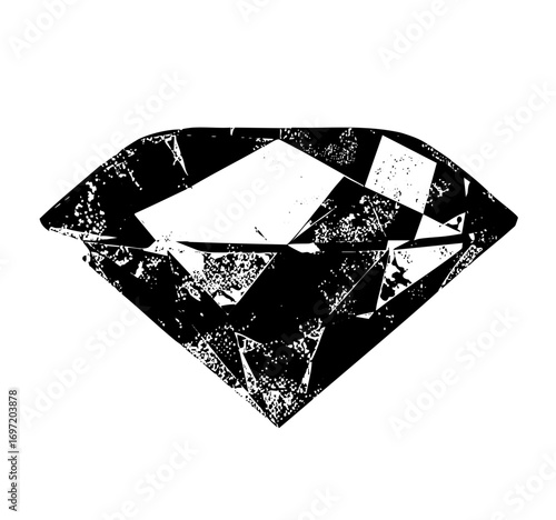 Vector Detailed vector of a faceted gemstone.