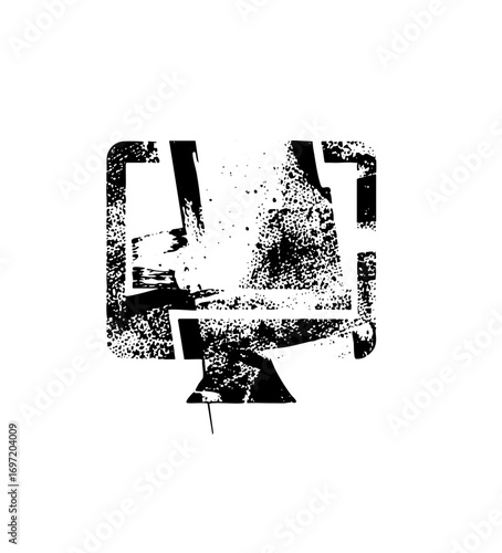 Vector Abstract vector of a retro television set.