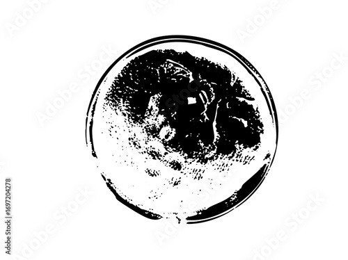 Vector Abstract globe within a circular frame.