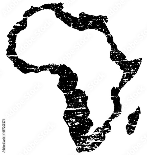 Vector Detailed black continent outline .
