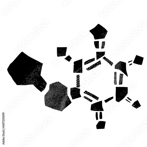 Vector Abstract geometric shapes form a dynamic fragmented composition.