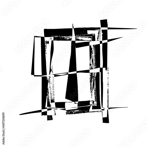 Vector Abstract geometric shapes create a dynamic fragmented composition.