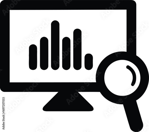 Data analytics icon set with editable stroke. Data analysis thin line icon collection. Vector illustration	