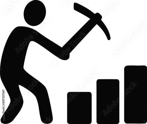 Data analytics icon set with editable stroke. Data analysis thin line icon collection. Vector illustration	