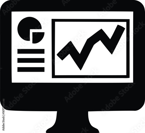 Data analytics icon set with editable stroke. Data analysis thin line icon collection. Vector illustration	
