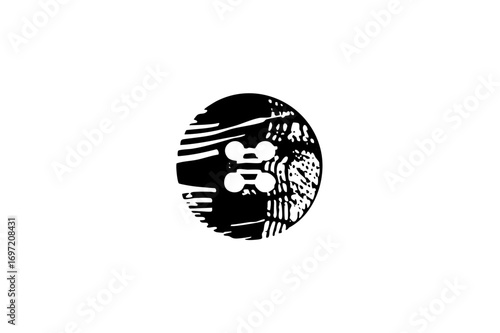 Vector Fingerprint Skull
