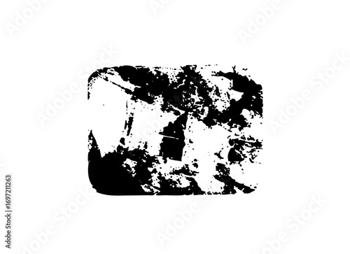 Vector Abstract distressed square with fragmented shapes.