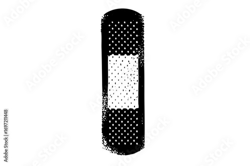 Vector Black adhesive bandage with dotted