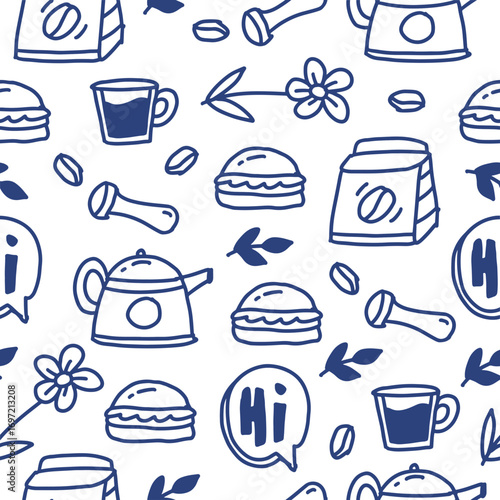 Pattern coffee design vector illustration