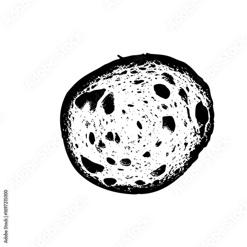 Vector Detailed of a porous spherical object.
