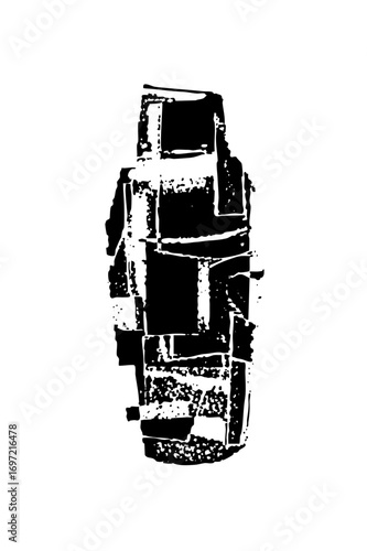 Vector Abstract wristwatch in bold style.