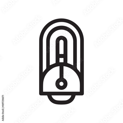 Outline solarium icon on white background