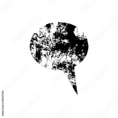 Vector Distressed speech bubble conveys communication breakdown.