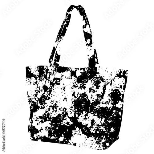 Vector Distressed tote bag with handles