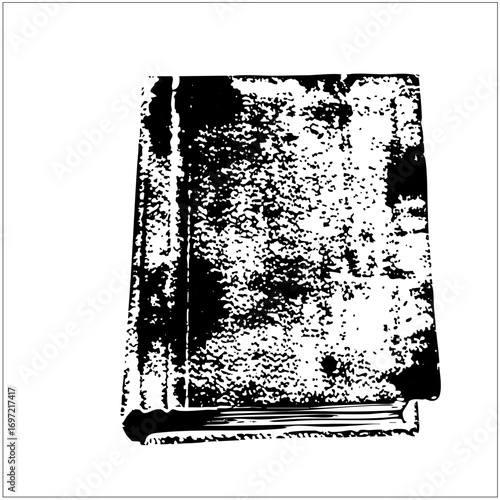 Vector Stylized book with textured cover and spine.