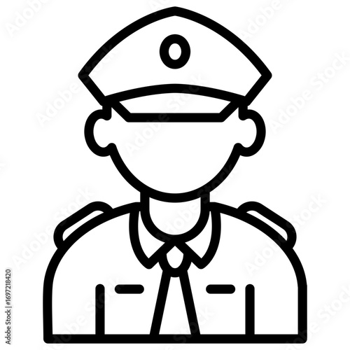 Police Outline Icon