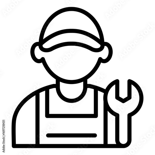 Mechanic Outline Icon