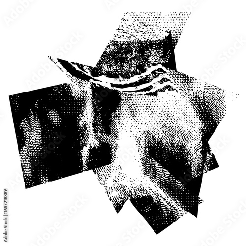 Vector Abstract headwear with geometric shapes