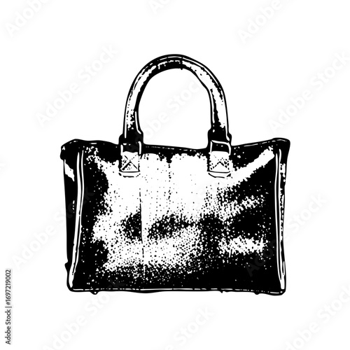 Vector Elegant handbag with arched handle