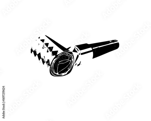 Vector Broken corkscrew extracts a wine cork illustrating damage and failure.