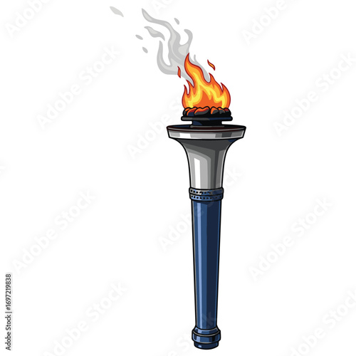 Torch Flame Vector Art: Symbol of Hope, Inspiration, and Achievement Illustration