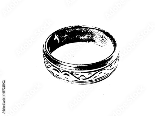 Vector Detailed of an ornate patterned ring.
