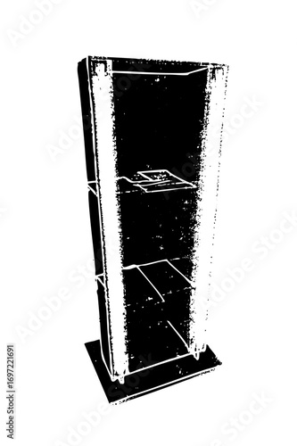 Vector Abstract doorway with geometric details.