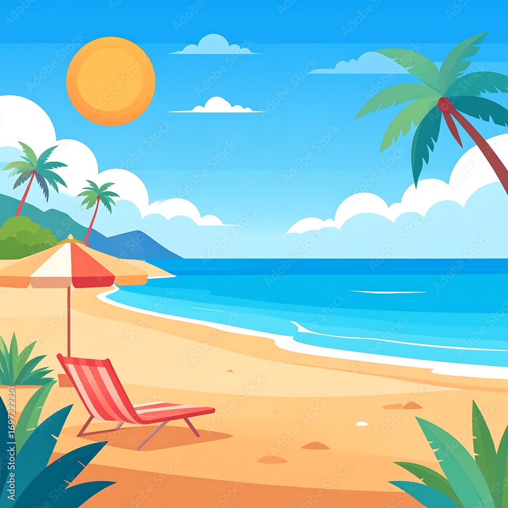 Obraz premium Tropical beach scene (1)