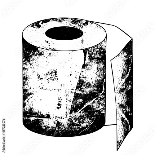 Vector Textured toilet paper roll