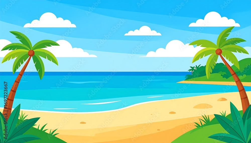 Obraz premium Tropical beach scene (11)