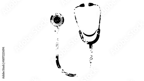 Vector Medical Tools with Stethoscope and Diagnostic Device